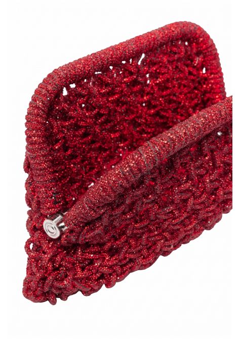 kaira Pochette rossa intrecciata con pietre TWENTY FOURHAITCH | BAG061ROSSA